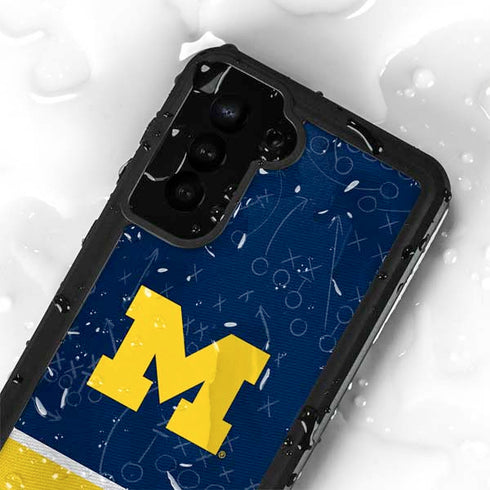 University of Michigan Jersey Split Galaxy S24 Plus Waterproof Case